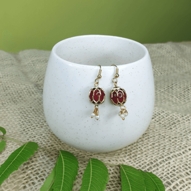 Bead Jhumki Earrings